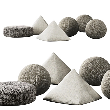 Geometric Cushion Set 3D model image 1 