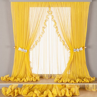 Modern Curtain Design 2015 3D model image 1 