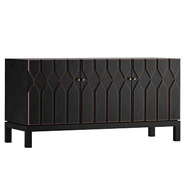 Sleek Anubis Sideboard in Noir 3D model image 1 