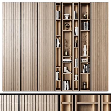 Modern Style Modular Wardrobes 3D model image 1 