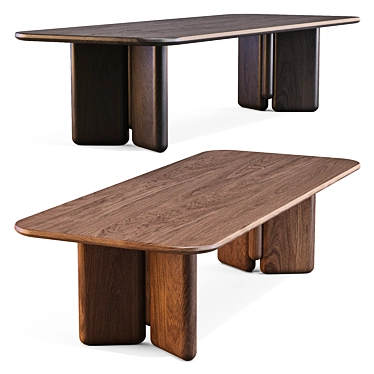 Tami Oak Dining Table by Collection Particuliere 3D model image 1 