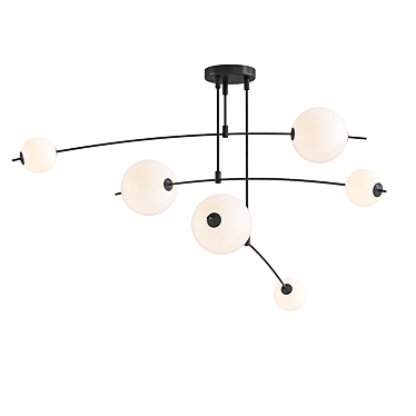 Elegant Modern FREER Chandelier 3D model image 1 