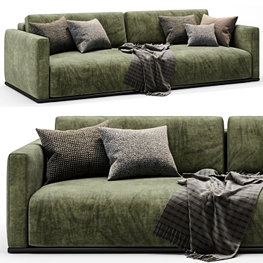 Modern 2-Seater Minotti Sofa 3D model image 1 