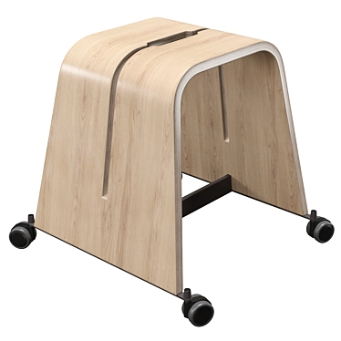 Mobile Boards Stool with Casters 3D model image 1 