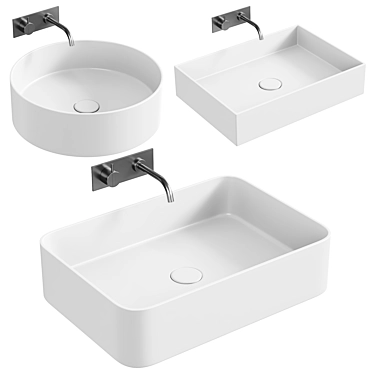 Scandinavian Design Stockholm Washbasins 3D model image 1 