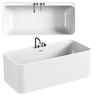 Modern Rectangular Acovi Bathtub 3D model image 1 