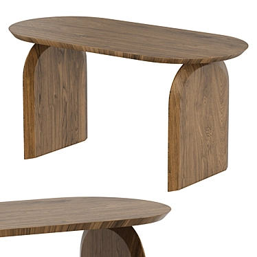 Japandi solid wood dining table