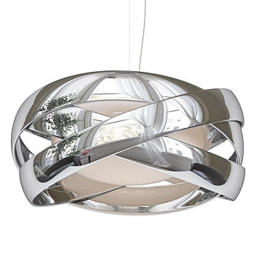Sleek Modern Suspension Lamp 3D model image 1 