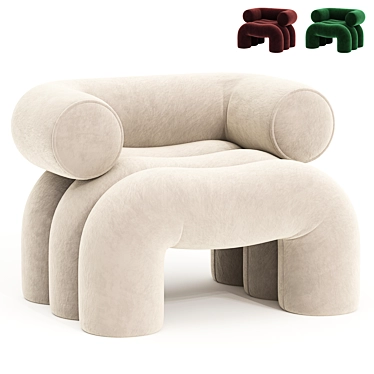  Modern Aurora Armchair Design 3D model image 1 