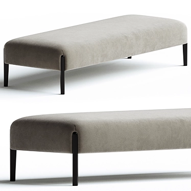 Modern Backless Bench Seating Offered 3D model image 1 