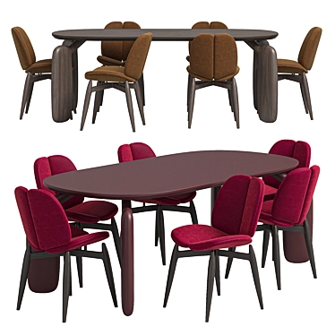 PULP Dining Set with Chair 3D model image 1 