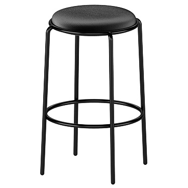 Half Bar Stool with Cushion 3D model image 1 