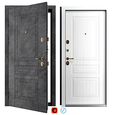 Elegance Metal Entry Door (Abvehr) 3D model image 1 