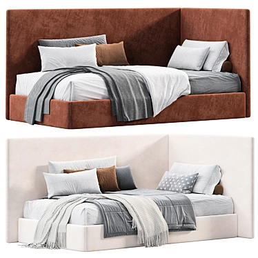 Modern Woodnotes Corner Bed 3D model image 1 