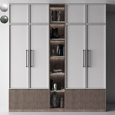 Customizable 3D Wardrobe Design 3D model image 1 