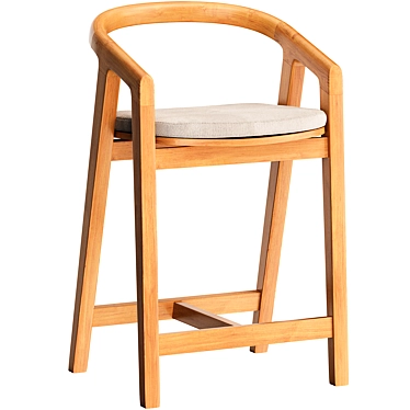 Ergo Bar Stool with Armrests 3D model image 1 