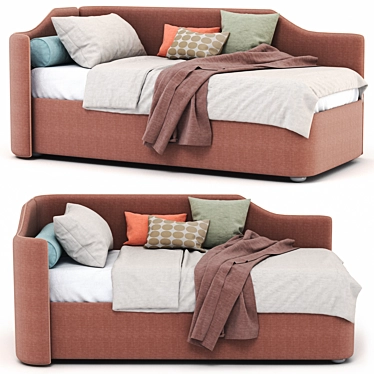 Matelasse Bed 03: Contemporary Design 3D model image 1 