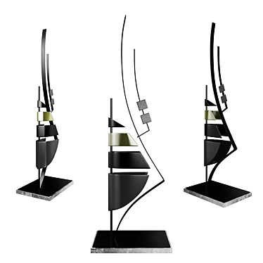 Modern Quadro Statuette Decor Piece 3D model image 1 