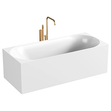 Copenhagen Bath SQ1 Rectangular Bathtub 3D model image 1 