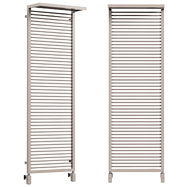 Modern Steel Wall Mounted Towel Warmer 3D model image 1 