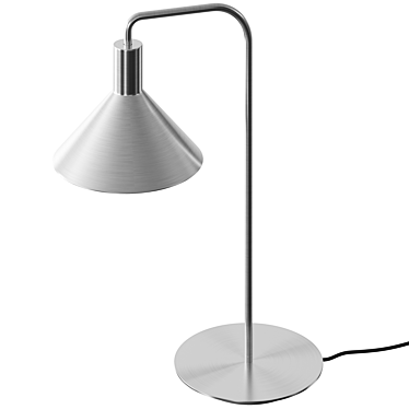 Title: Modern Solo Nickel Table Lamp 3D model image 1 