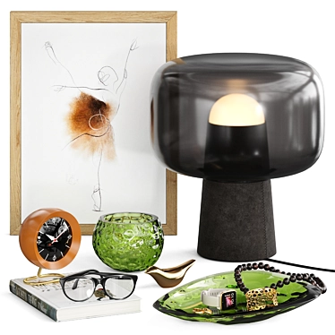 Deluxe Decor Set: Garmin, Vitra, Blu Dot 3D model image 1 