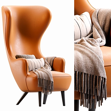 Elegant Wingback Chair 2016 Classic 3D model image 1 