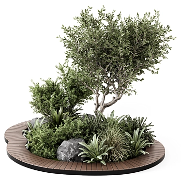 Lush Outdoor Garden Set 1370 3D model image 1 