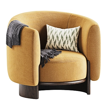 Velvet Hug Armchair by Parladesign 3D model image 1 