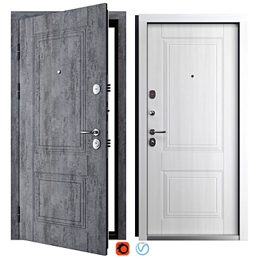 Monami (Abvehr) Metal Entry Door 3D model image 1 