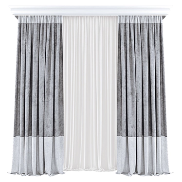  Modern Curtain Panel Design 3D model image 1 