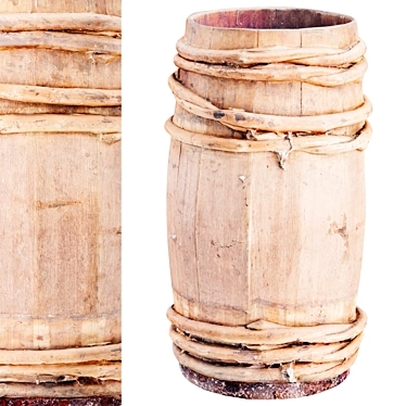 Wooden Barrel 3D Scan Kit 3D model image 1 