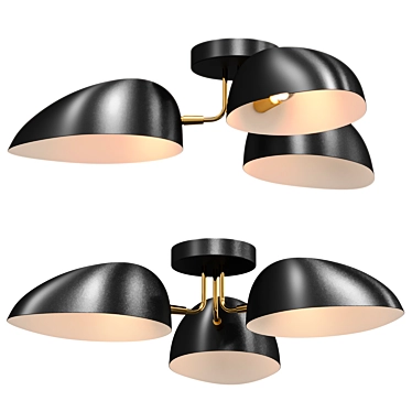 Ellen Flush Mount Lighting Fixture 3D model image 1 