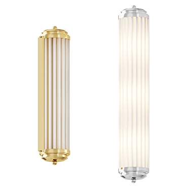 Elegant Glass Chicago Bathroom Sconce 3D model image 1 