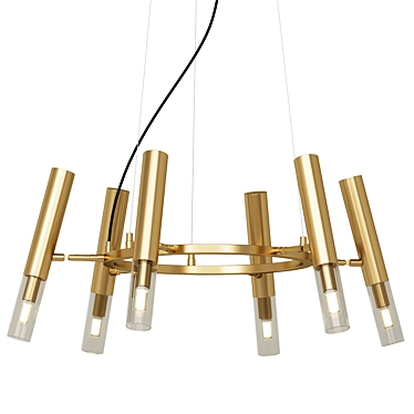 ECLIP SL1236 Pendant Chandelier Gold 3D model image 1 