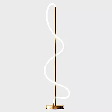 Modern Nordic Snake LED Floor Lamp 3D model image 1 