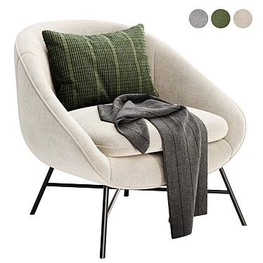 Cozy Barrow Lounge Chair 3D model image 1 