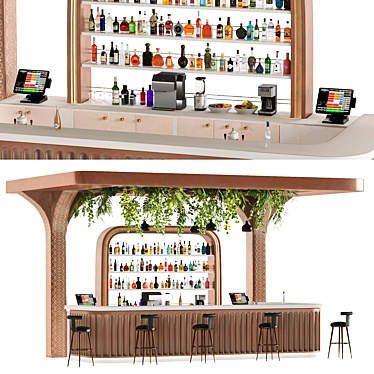  Luxe Hotel Bar Essentials Set 3D model image 1 