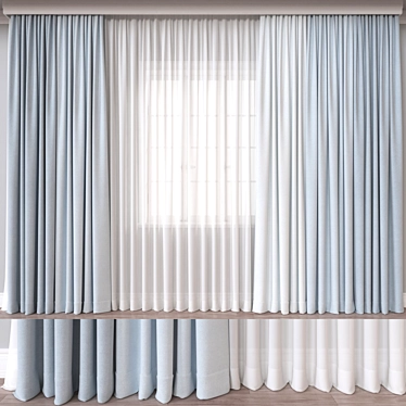 Dual-Format Curtain 3D Model 3D model image 1 