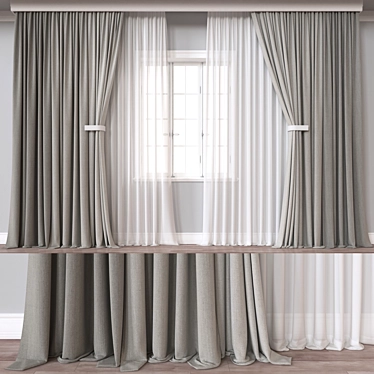 Window Curtain 624 Rendered Export 3D model image 1 