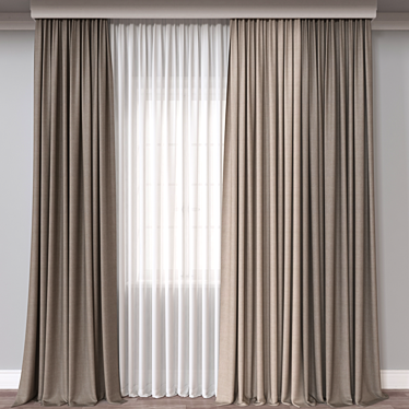 73232 Poly Curtain with Exports 3D model image 1 