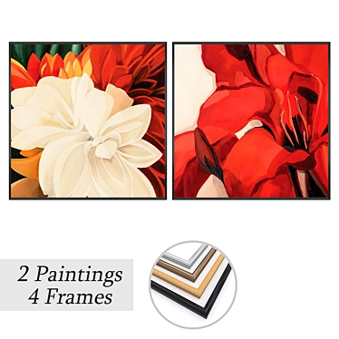 Wall Art Set with Multiple Frames 3D model image 1 