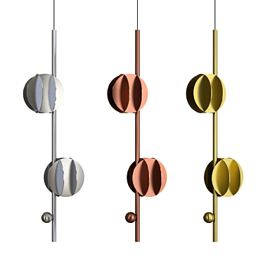 Geometric EL Lamp Sculpture Art 3D model image 1 