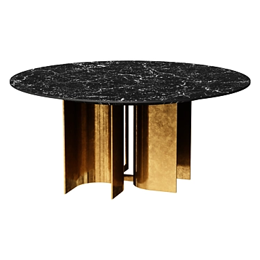 Elegant Mirage Round Dining Table 3D model image 1 