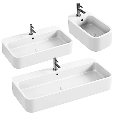 AXA Cosa Ceramic Washbasin 3D model image 1 