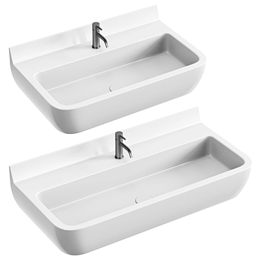 Radici Ceramic Washbasin by Axa 3D model image 1 