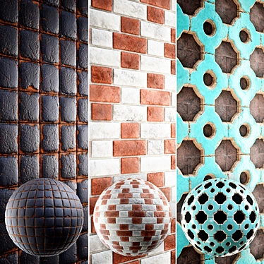 Procedural Brick Texture Collection 3D model image 1 