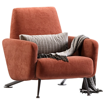 Modern S.K. Armchair Design 3D model image 1 