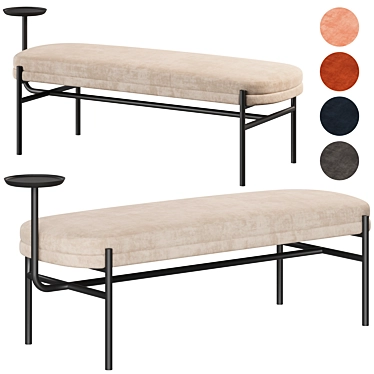 Inna Bench: Stylish Seating Solution 3D model image 1 