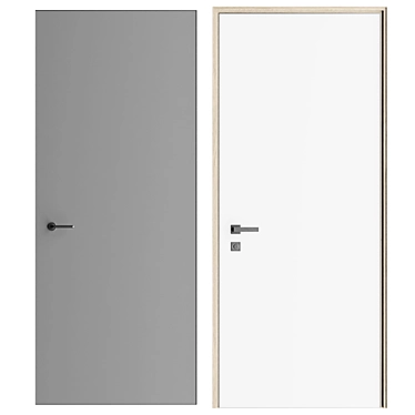 Sleek Interior Door CORTES ALUM 3D model image 1 